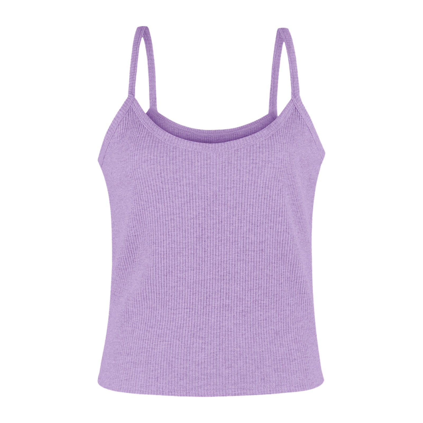 thumbnail image 4 of Camiseta sin mangas de cuello redondo y tirantes finos para mujer - Camiseta ajustada de algodón, camiseta informal sin mangas para combinar en primavera/verano, 4 of 4